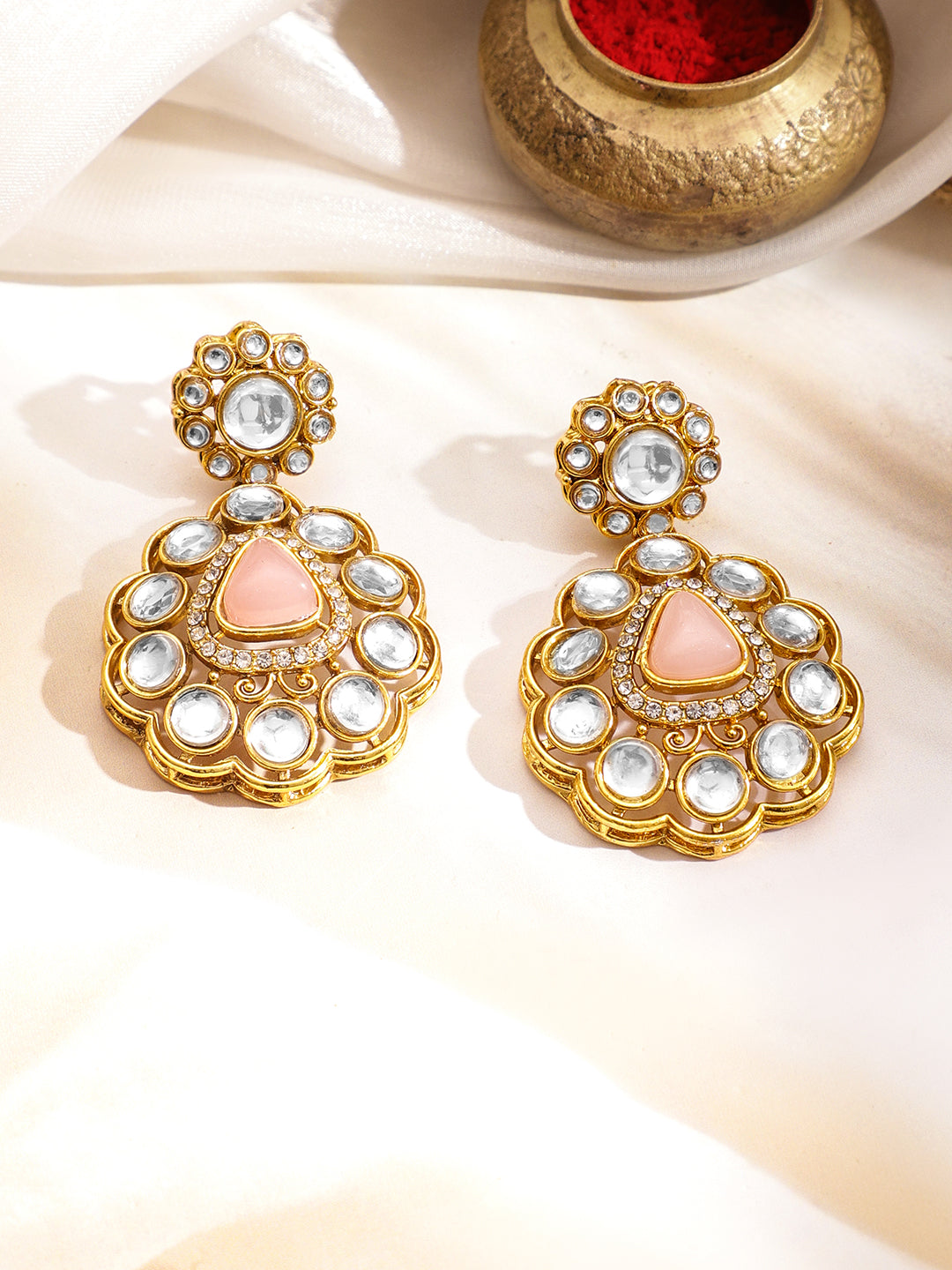 Vintage Glow Pink & Green Necklace Set