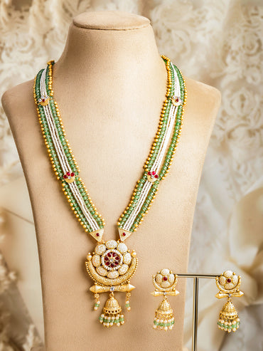 Dynasty Queen Green Pink Necklace Set