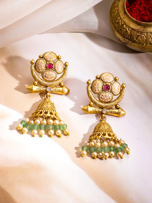 Dynasty Queen Green Pink Necklace Set