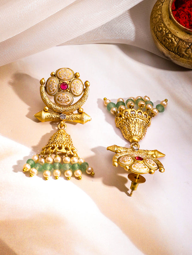 Dynasty Queen Green Pink Necklace Set