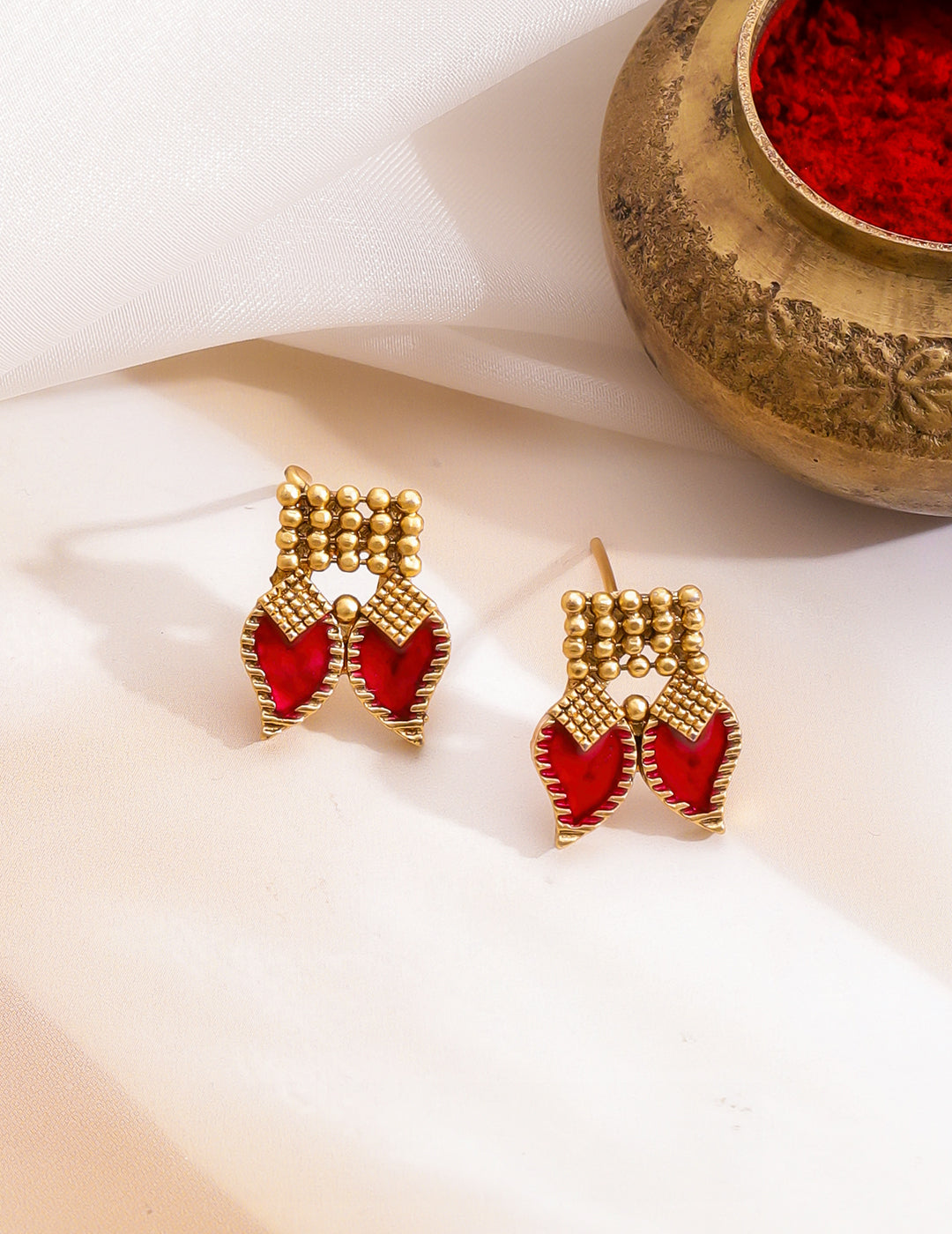 Rubans Women Gold-Plated Beaded-Studded Jewellery Set