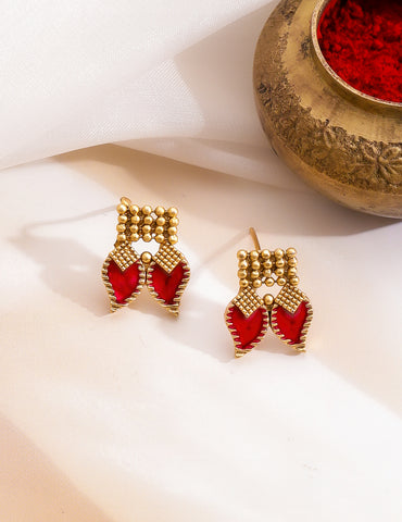 Rubans Women Gold-Plated Beaded-Studded Jewellery Set