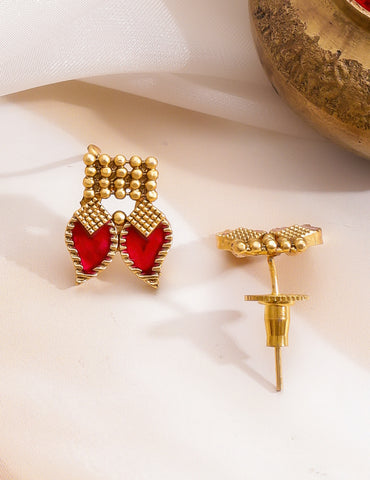 Rubans Women Gold-Plated Beaded-Studded Jewellery Set