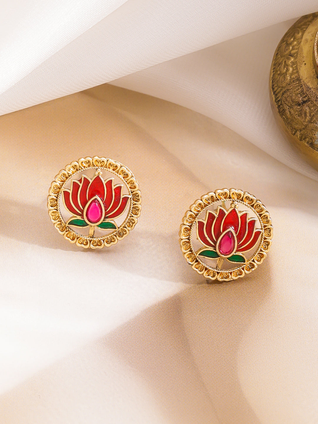 Rubans 22K Gold-Plated Enamelled Jewellery Set