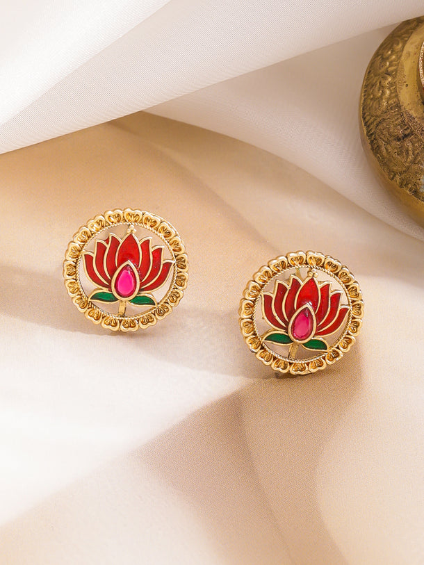 Rubans 22K Gold-Plated Enamelled Jewellery Set