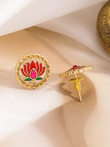 Rubans 22K Gold-Plated Enamelled Jewellery Set