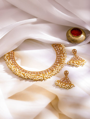 Pearl Rhythm Golden Necklace Set