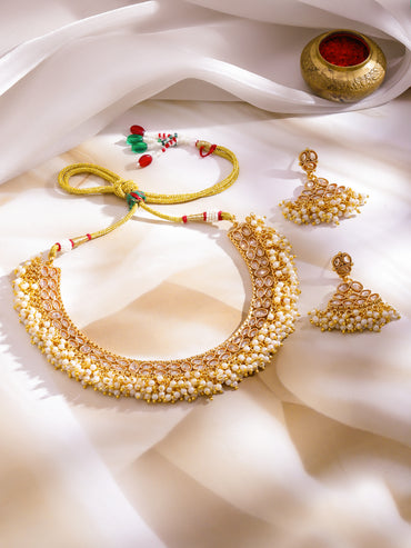 Pearl Rhythm Golden Necklace Set