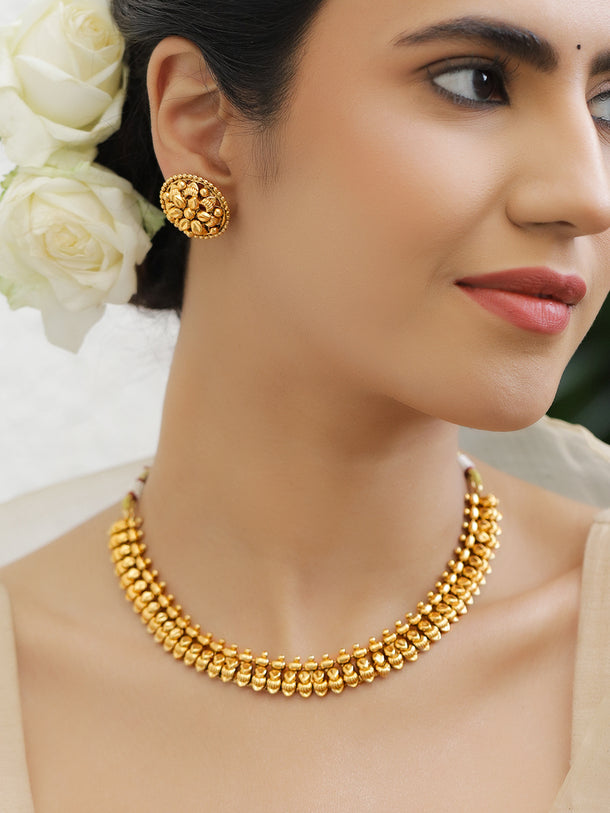 Gold Toned Necklace Set