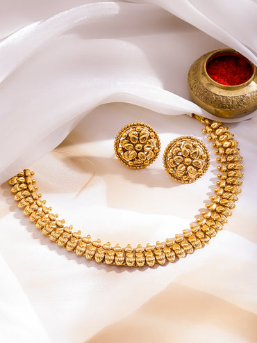 Gold Toned Necklace Set