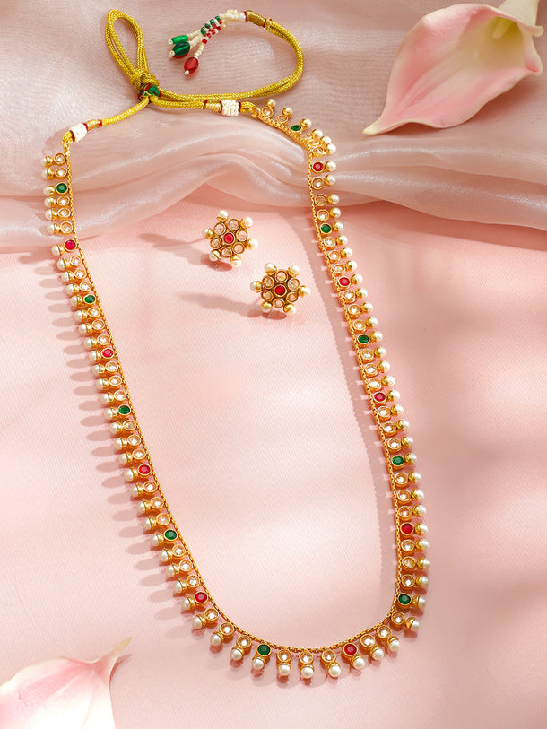 Elite Artistry Pink & Green Necklace Set