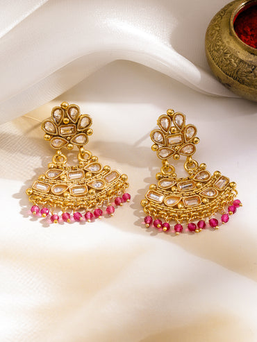 Pink Story of Kundan Necklace Set