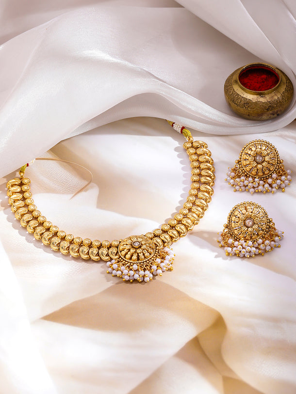 Golden Blossom Heritage Necklace Set