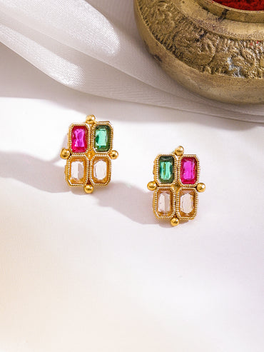 Emerald Meets Pink Glow Necklace Set