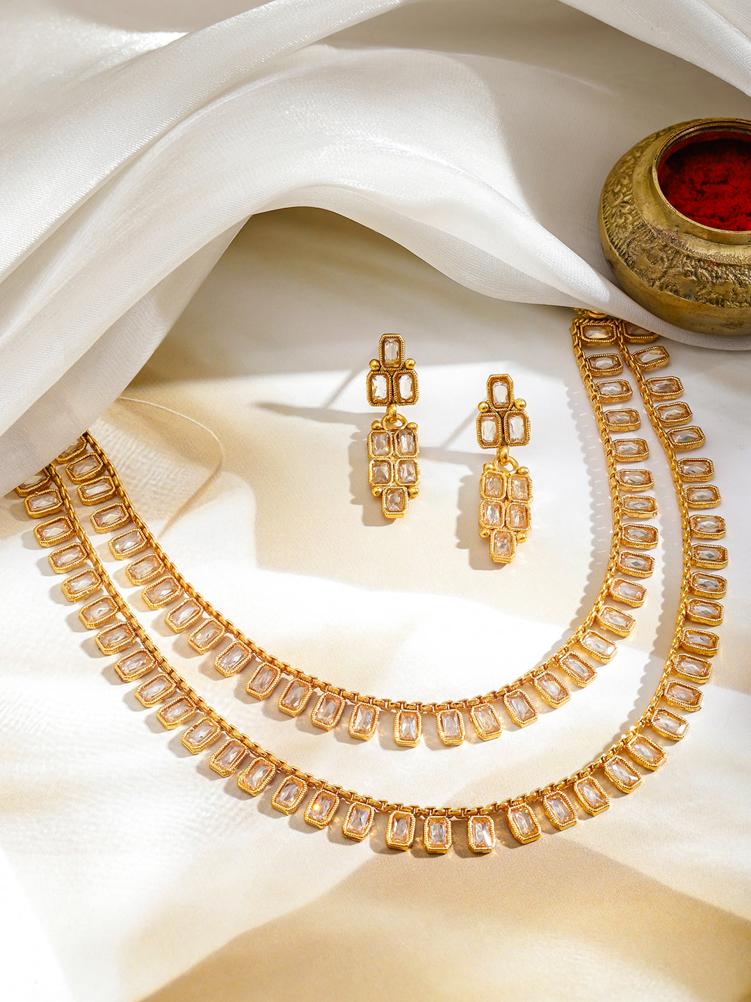 Layered Heritage Glam Kundan Set