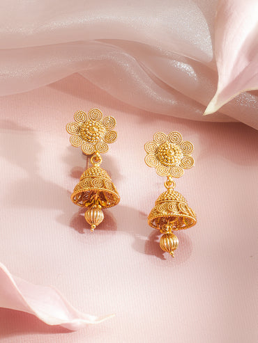 Gold Toned Long Necklace Set