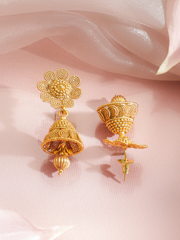 Gold Toned Long Necklace Set