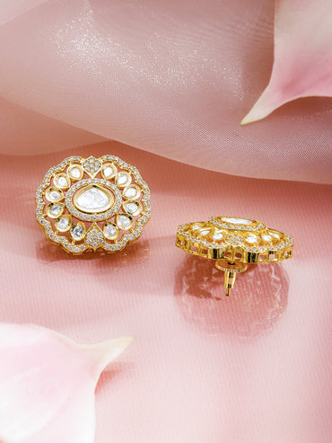 American Diamond Zirconia White Studded Choker Set