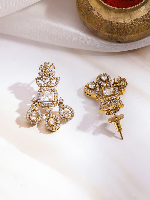 Golden -Moon Sparkle Necklace Set