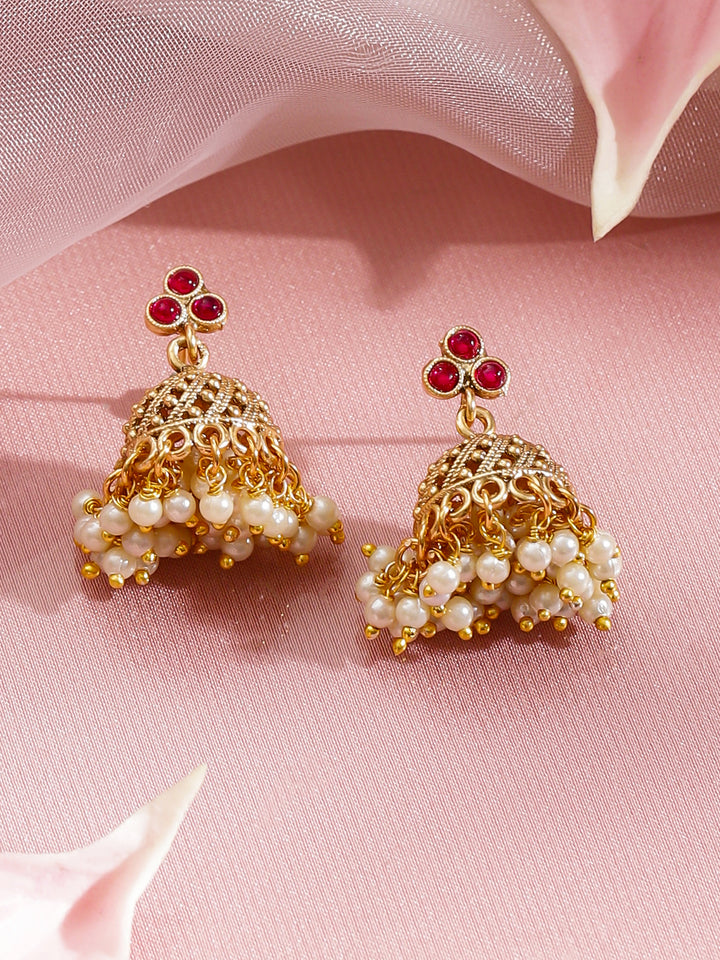 Festive Wear Pink Green Necklace Set