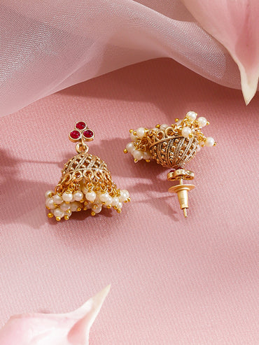 Festive Wear Pink Green Necklace Set