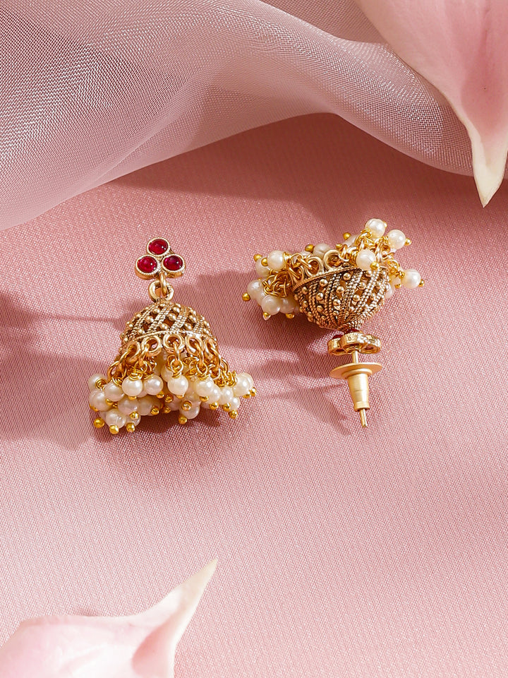 Festive Wear Pink Green Necklace Set