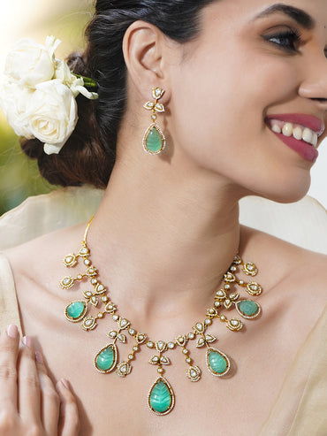 Soft Mint Glow Necklace Set