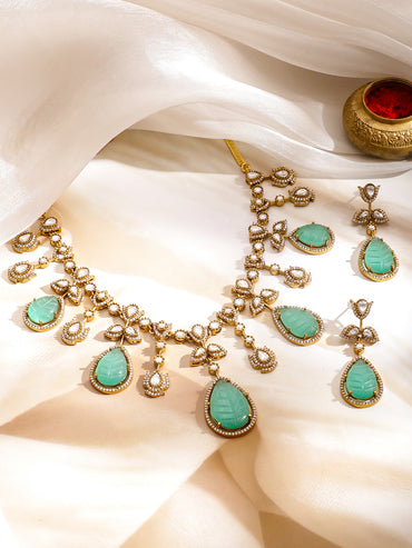 Soft Mint Glow Necklace Set