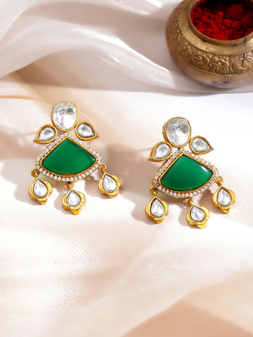 Minimal Muse Green Necklace Set