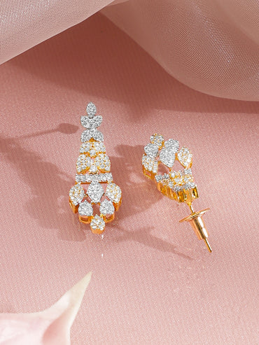 Classic Sparkle Cluster Drop Choker Set