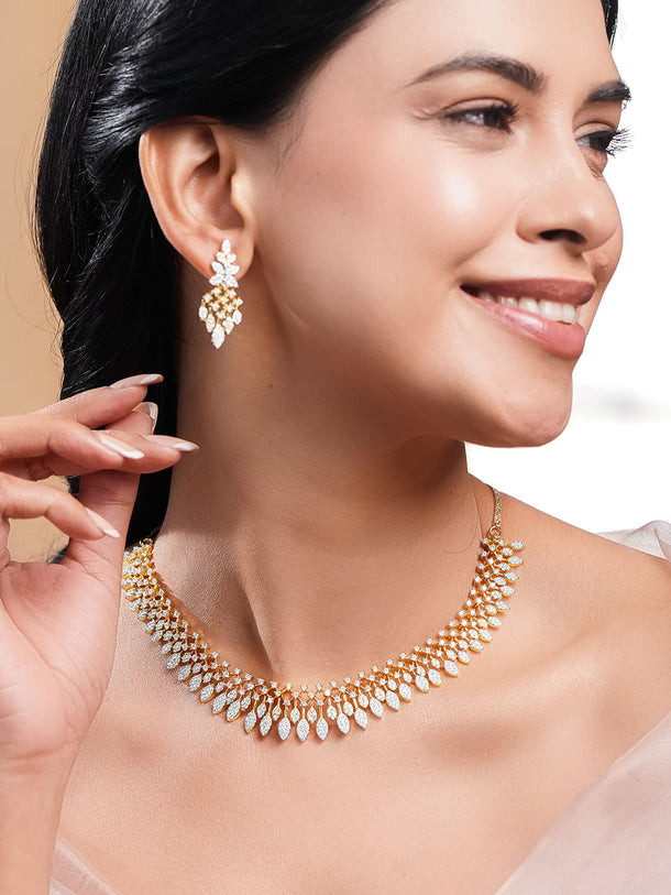 Velvet Night Marquise Diamond Drop Necklace Set