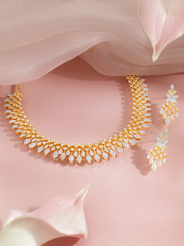 Velvet Night Marquise Diamond Drop Necklace Set