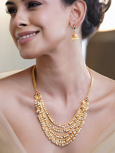 Pearl Bloom Traditional Necklace Set