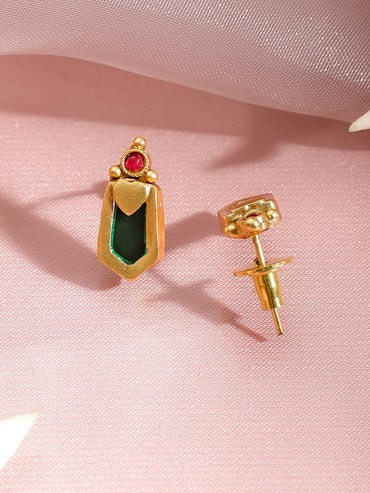 Minimal Greens-Pink Golden Necklace Set