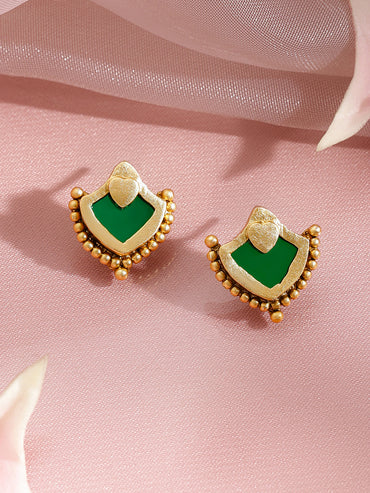 Shringar Glow Green Pink Necklace Set