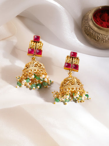 Twin Magic Green & Pink Necklace Set