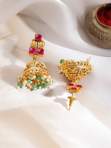 Twin Magic Green & Pink Necklace Set