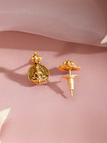 Laxmi Motif Gold Tone Necklace Set