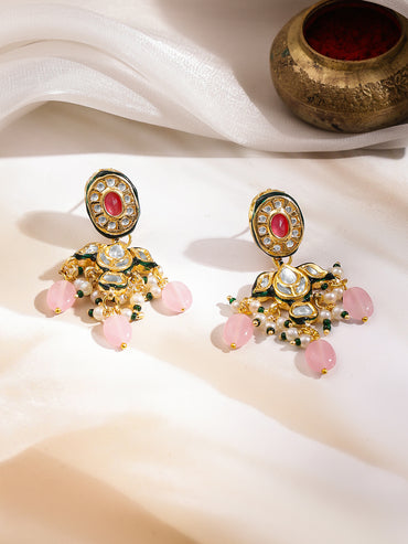 Luxury Handcrafted Pachi Kundan Necklace Set