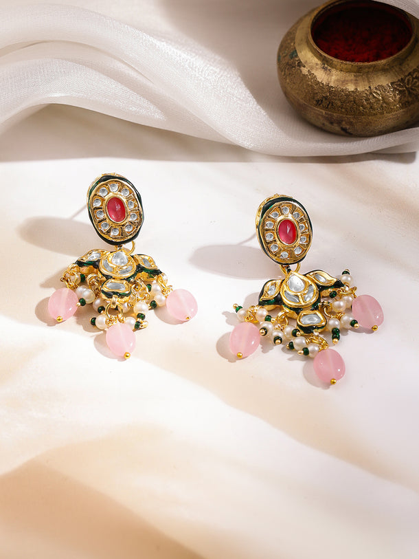 Luxury Handcrafted Pachi Kundan Necklace Set