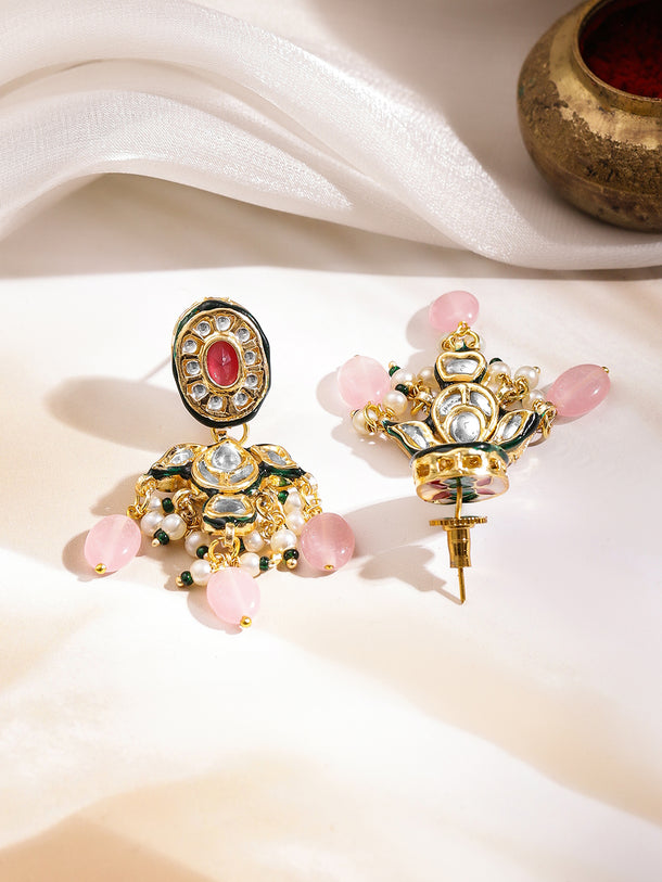 Luxury Handcrafted Pachi Kundan Necklace Set