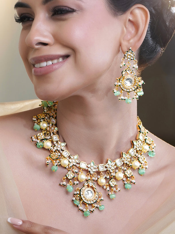 Timeless Pachi Kundan Statement Necklace Set