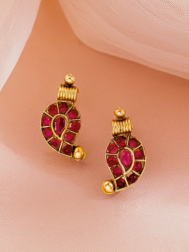 Ruby Glow Traditional Necklace Set