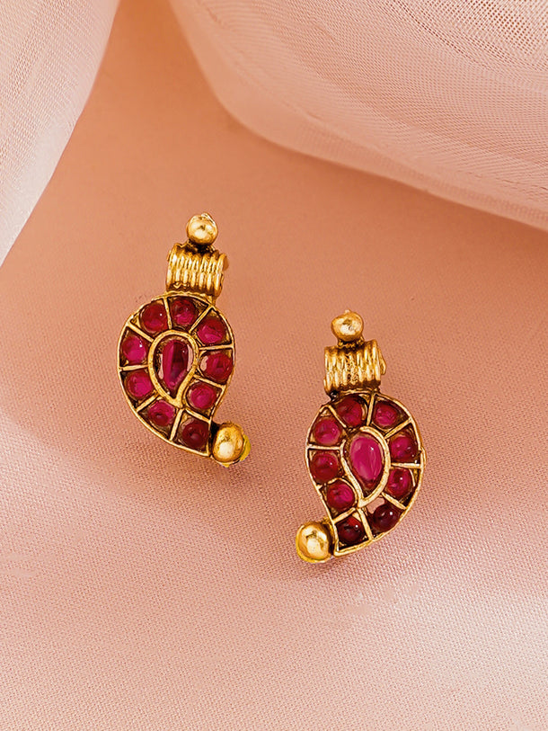 Ruby Glow Traditional Necklace Set