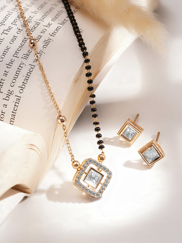 Modern Elegance American Diamond Mangalsutra Set