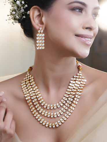 Timeless Wedding Multi Layer Kundan Necklace Set