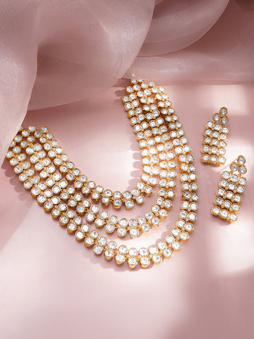 Timeless Wedding Multi Layer Kundan Necklace Set