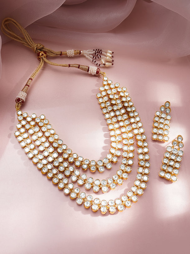 Timeless Wedding Multi Layer Kundan Necklace Set