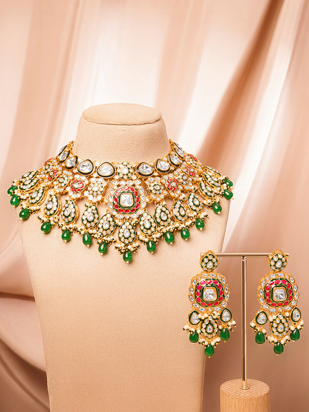 Majestic Bridal Kundan Statement Jewellery Set