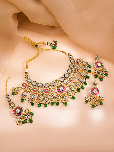 Majestic Bridal Kundan Statement Jewellery Set